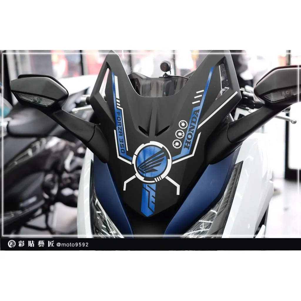 彩貼藝匠 2021／2023 FORZA 350（通用）大盾拉線K003 3M反光貼紙 拉線設計 裝飾 機車貼紙 車膜