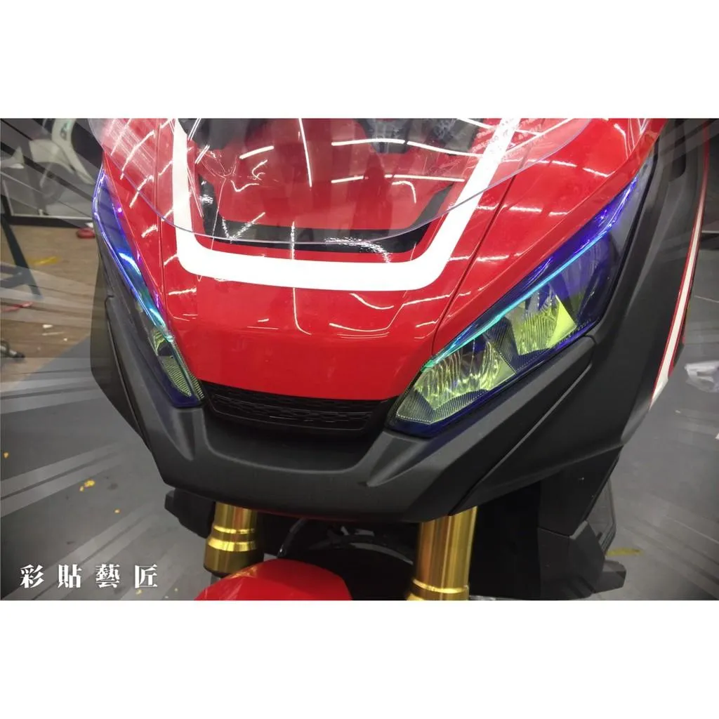 彩貼藝匠 2020 X-ADV 750 大燈（一對）OMS歐馬斯｜3M品牌 TPU犀牛皮自體修復膜 幻彩 防刮 抗UV 保護 燈膜 機車包膜