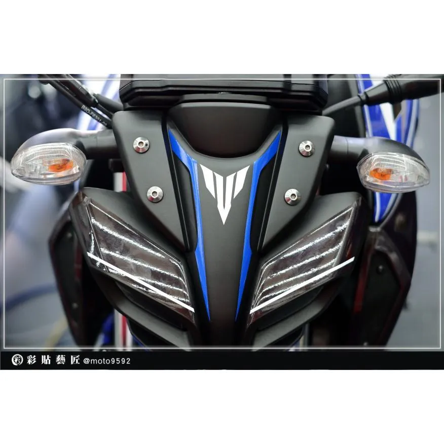 彩貼藝匠 2019 MT-15 車頭造型拉線 3M反光貼紙 拉線設計 裝飾 機車貼紙 車膜