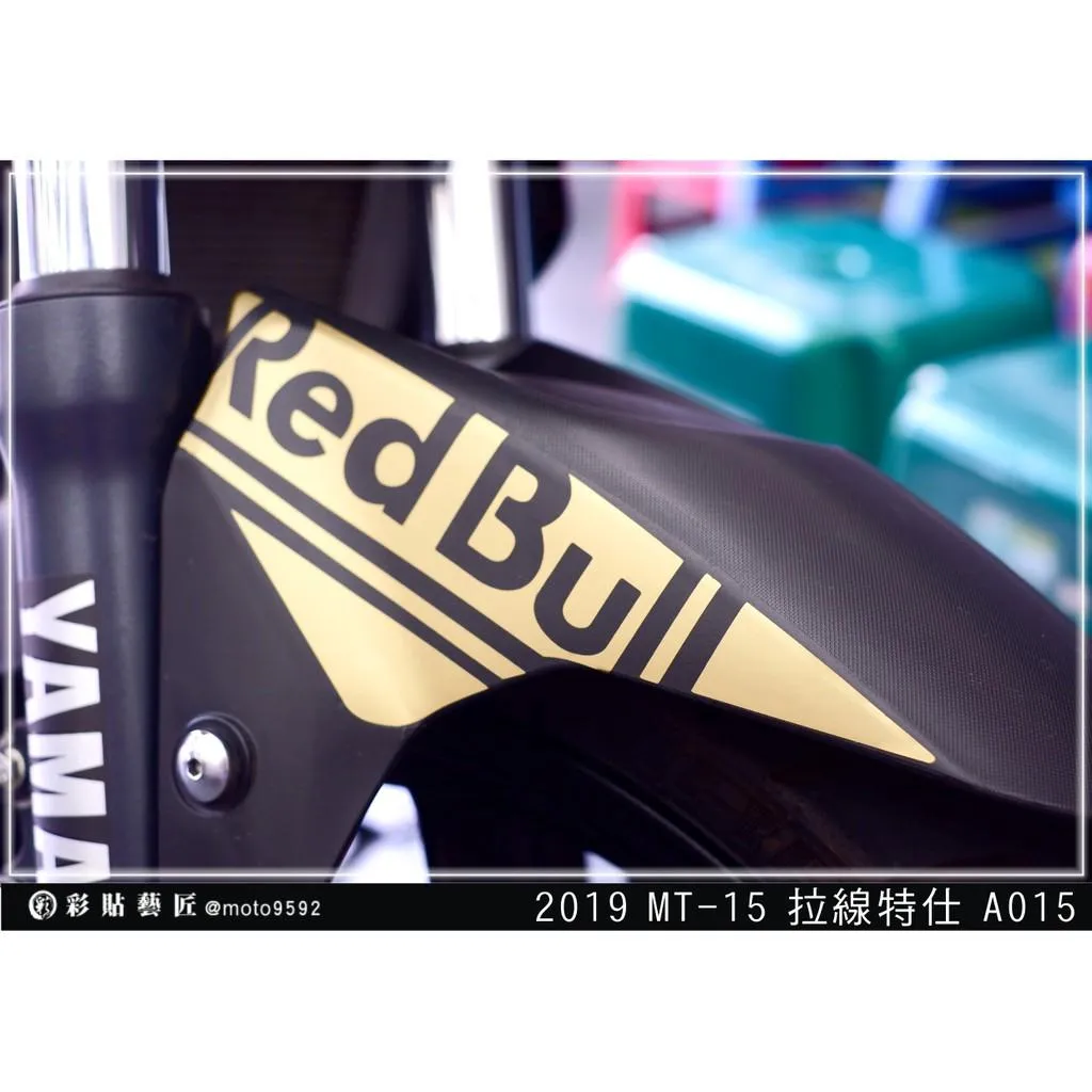 彩貼藝匠 2019 MT-15 前土除 拉線A015（一對）3M反光貼紙 ORACAL螢光貼 拉線設計 裝飾 機車貼紙