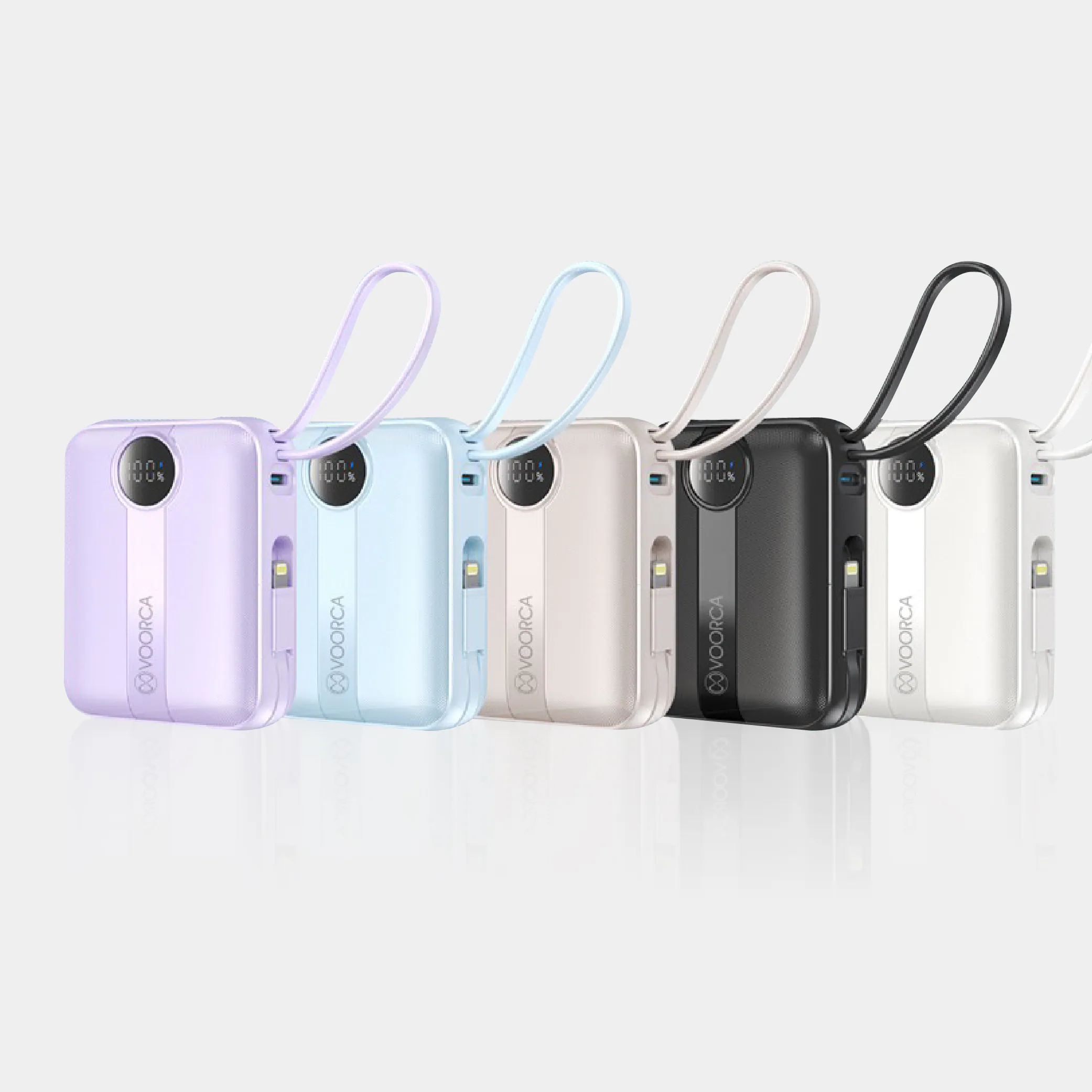 10000mAh 迷你行動電源 自帶雙線