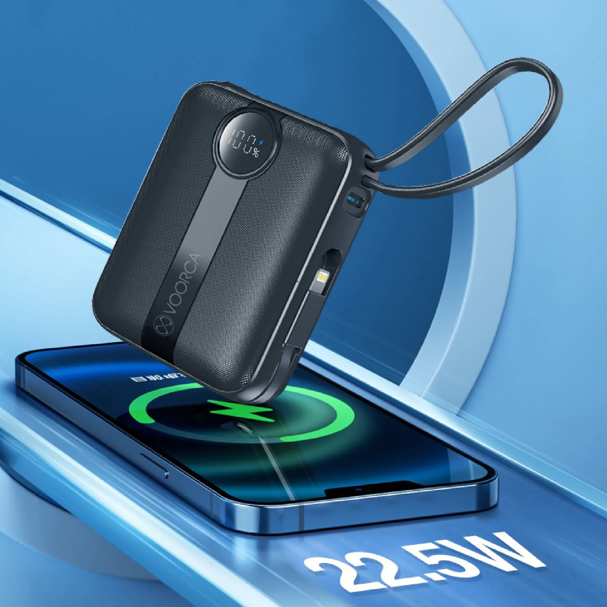 10000mAh 迷你行動電源 自帶雙線
