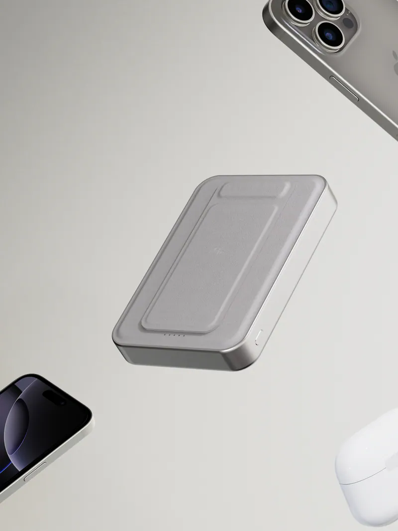 Allite LITE 超薄充 10000 mAh Qi2 磁吸支架行動電源（ 產品標示 Wh，可帶上飛機 ）