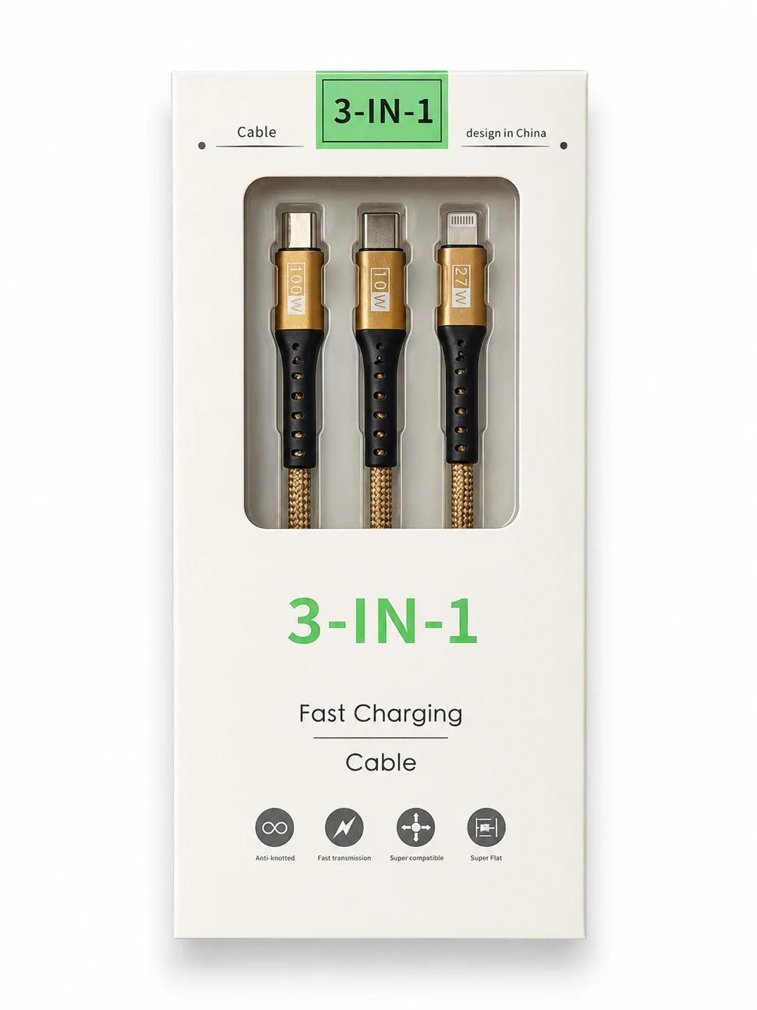 三合一編織充電線