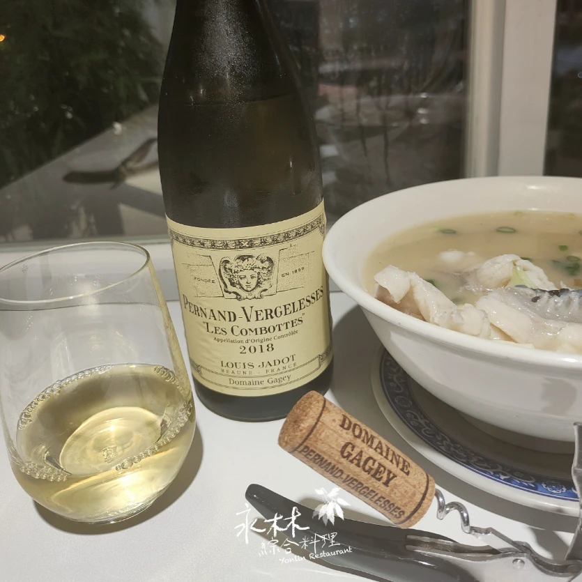 【今日美饌 – 野生石斑海魚味噌湯🐟搭法國路易佳鐸Gagey莊園夏多內白酒🥂】