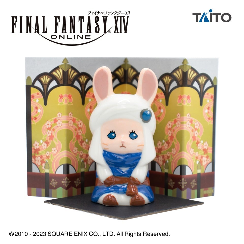 ファイナルファンタジー　XⅣ オンライン　レポリット　陶器置物　まとめ売り 🌸現貨🌸售完不補最終幻想14 官方景品月兔族陶器置物陶器玩偶小公仔FF