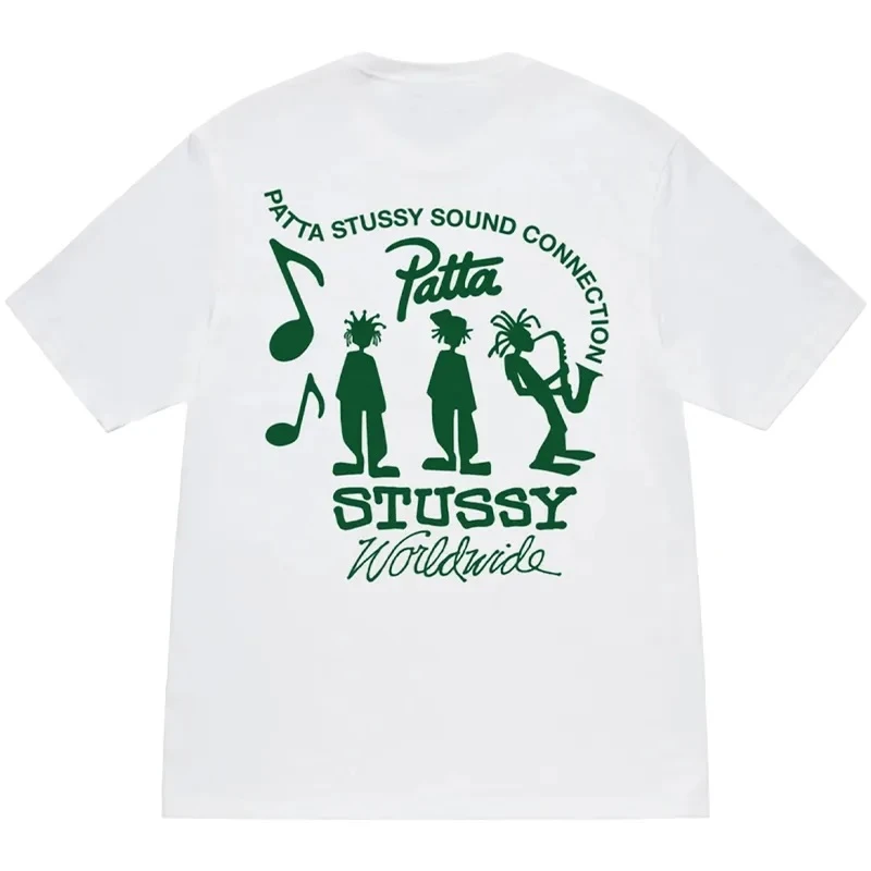 STÜSSY x PATTA SOUND CONNECTION TEE WHITE