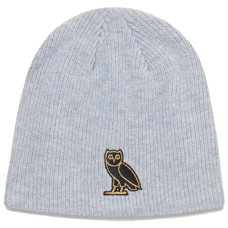 OVO® CLASSIC OWL CUFFLESS BEANIE GREY