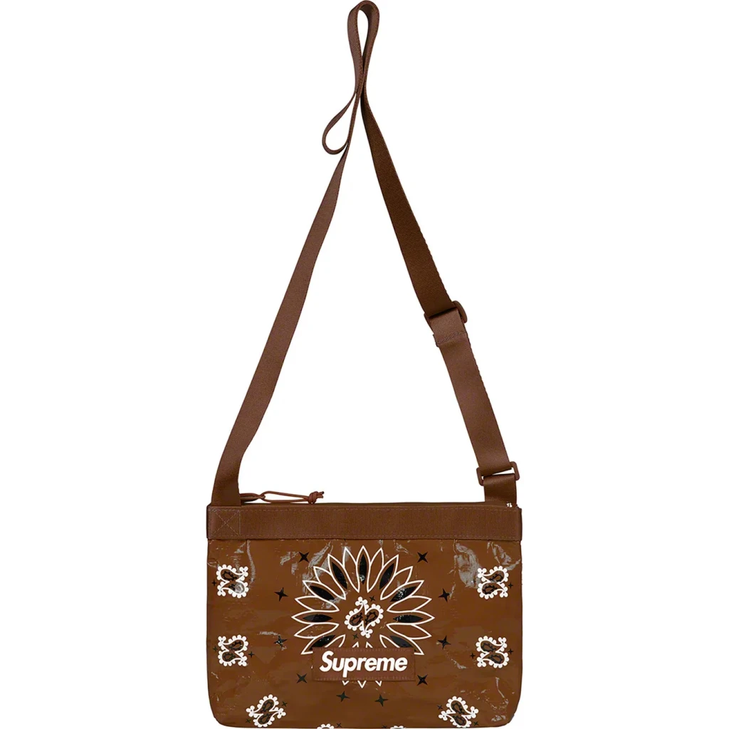 Supreme 21SS Bandana Tarp Side Bag -（Brown）