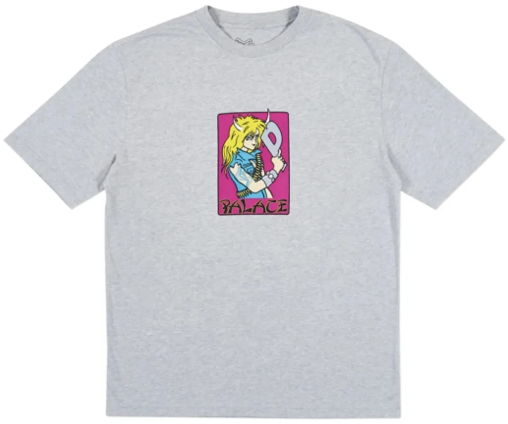 PALACE MANGAL T-SHIRT GREY MARL