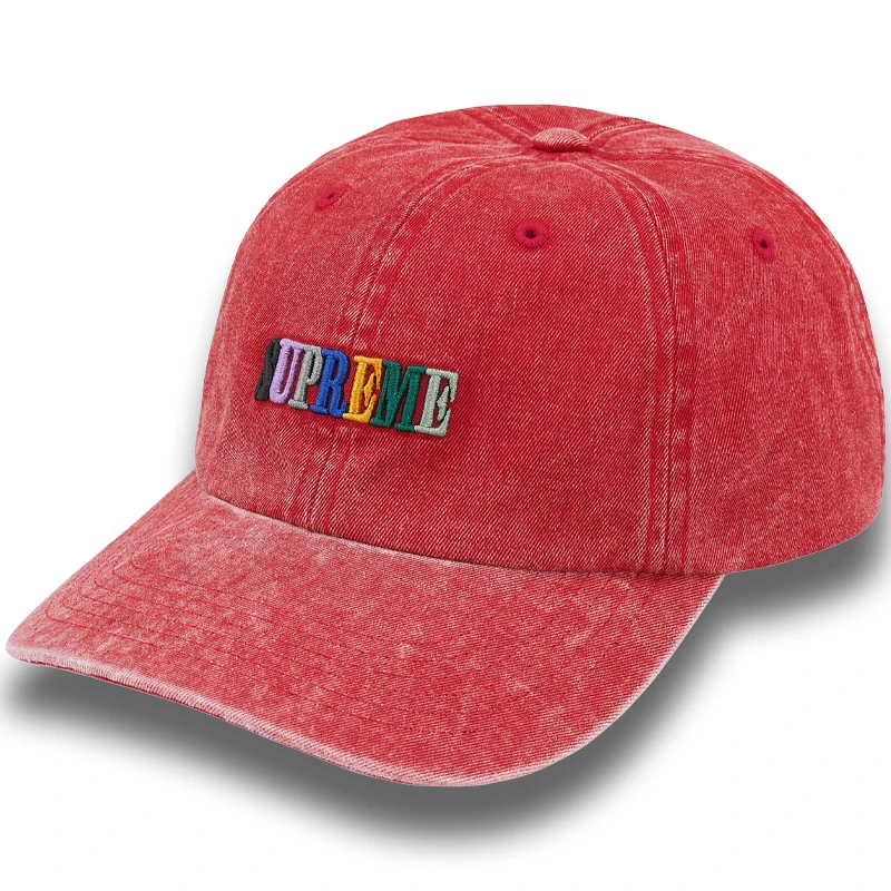 SUPREME PIGMENT DYE 6-PANEL｜RED