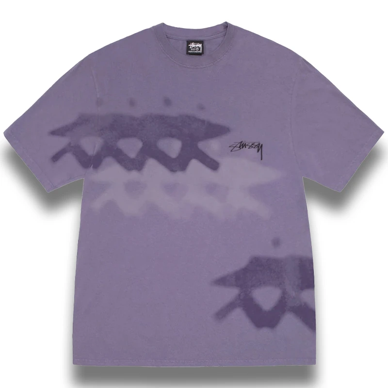 STÜSSY LOW TIDE TEE PIGMENT DYED GRAPE