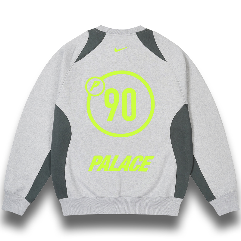 PALACE NIKE TOTAL P90 CREW ｜GREY MARL | Benec潮流服飾
