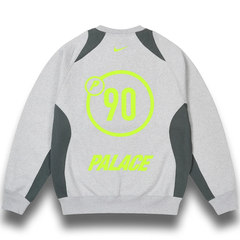 PALACE NIKE TOTAL P90 CREW ｜GREY MARL