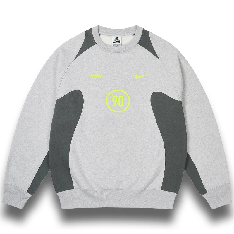 PALACE NIKE TOTAL P90 CREW ｜GREY MARL