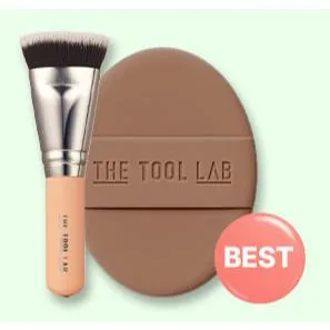 THE TOOL LAB｜貼膚水光粉底刷雙件組