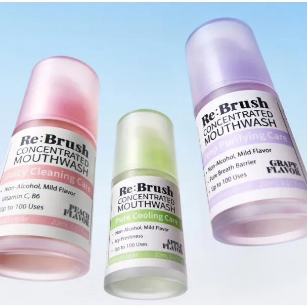 Re:Brush ｜100倍高濃縮果汁漱口水 20ml (葡萄/青蘋果/水蜜桃)