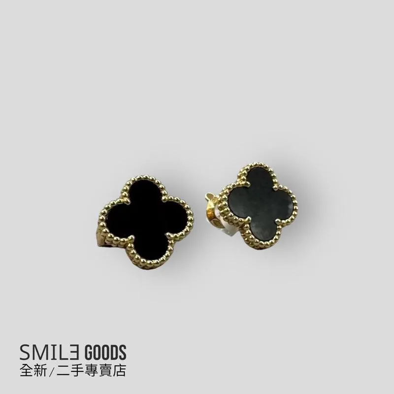 [SMILE] Van Cleef & Arpels VCA 梵克雅寶 中號 黑色四葉草耳釘