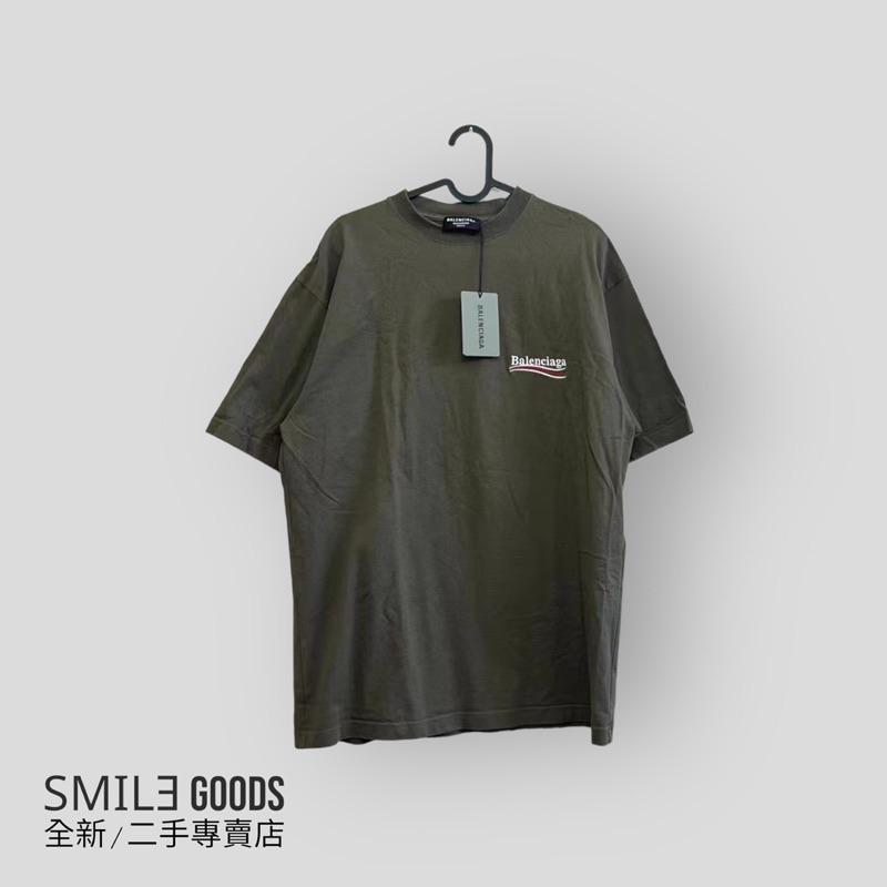 [SMILE] BALENCIAGA 軍綠色刺繡可樂短袖
