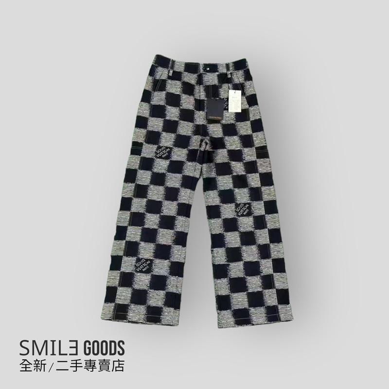[SMILE] LOUIS VUITTON LV新款棋盤格LOGO編織長褲