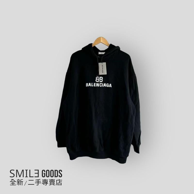 [SMILE] Balenciaga黑色雙B馬賽克帽衫