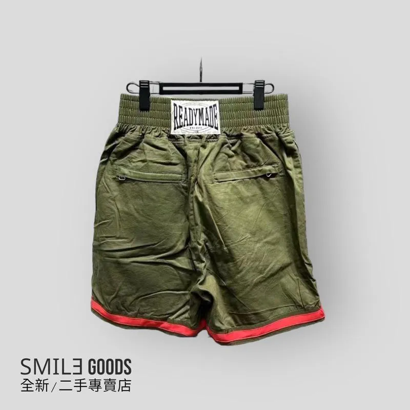 [SMILE] Ready-made 經典爆款 二戰軍布 軍綠色刺繡字母國旗 拳擊短褲