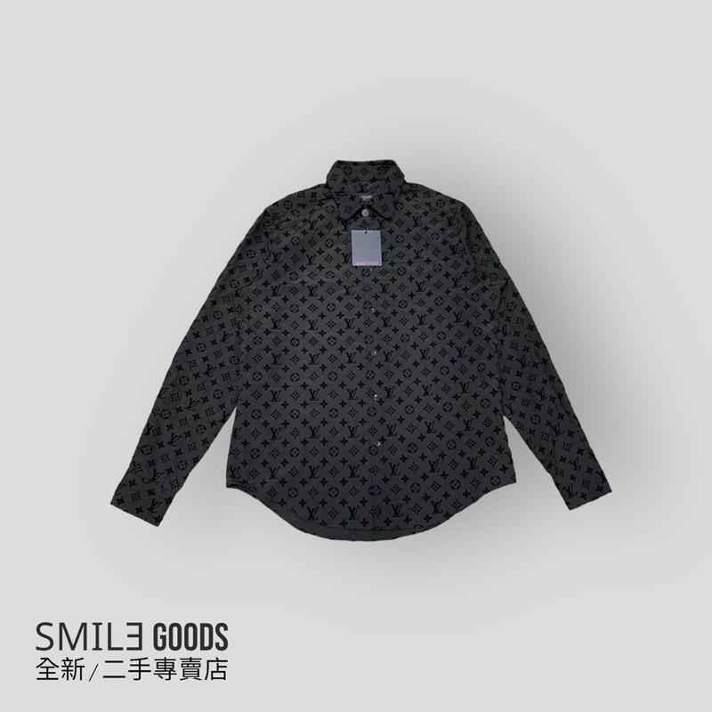 [SMILE] LV 黑色老花滿logo植絨襯衫外套