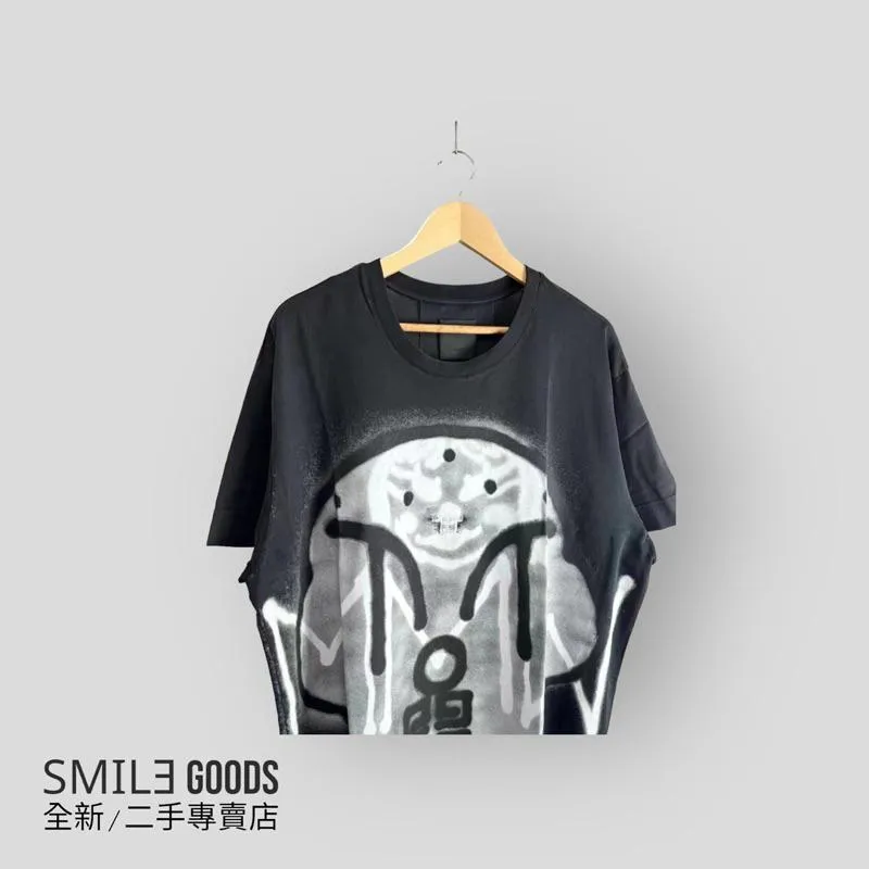 [SMILE] Givenchy x Chito黑色卡通噴漆刺繡短袖