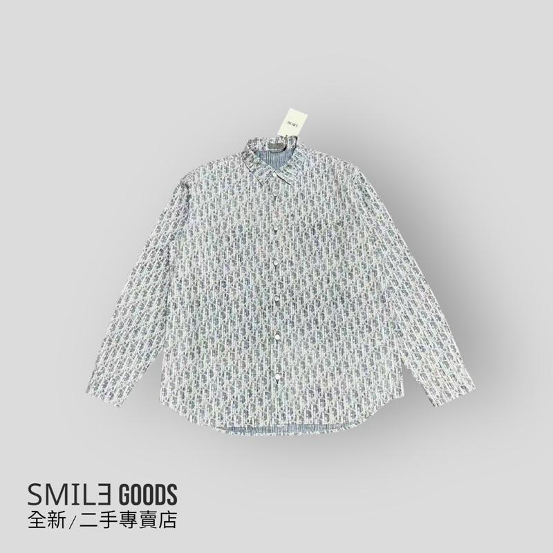 [SMILE] 迪奧 Dior 牛仔布Oblique老花滿印長袖襯衫