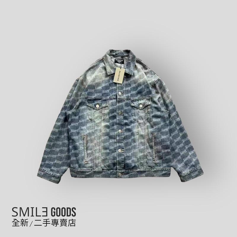 [SMILE] Balenciaga 鎖扣 滿印 牛仔夾克