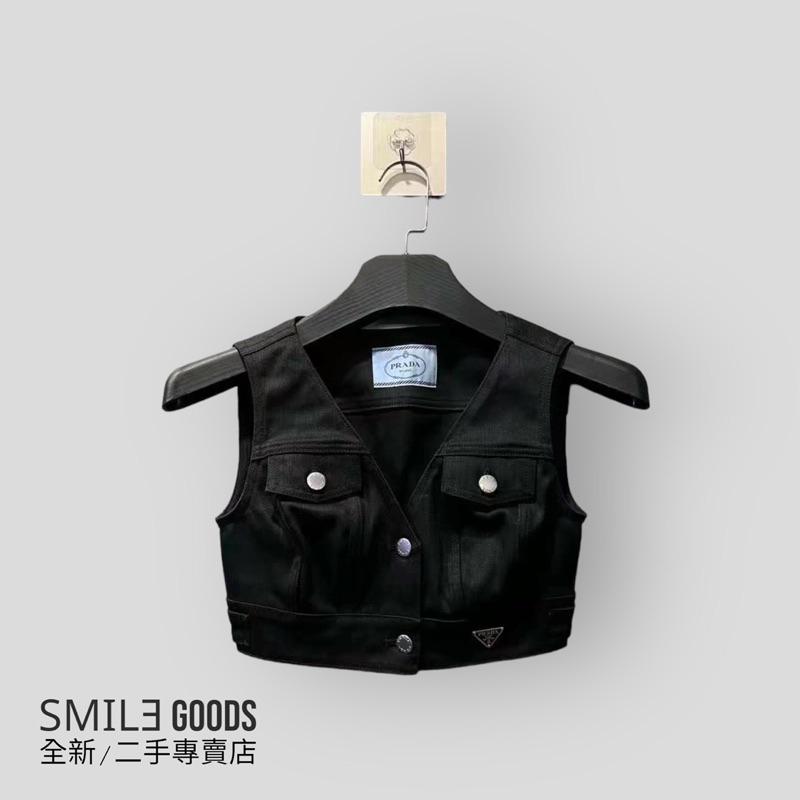 [SMILE] Prada 新款三角標logo牛仔背心馬甲