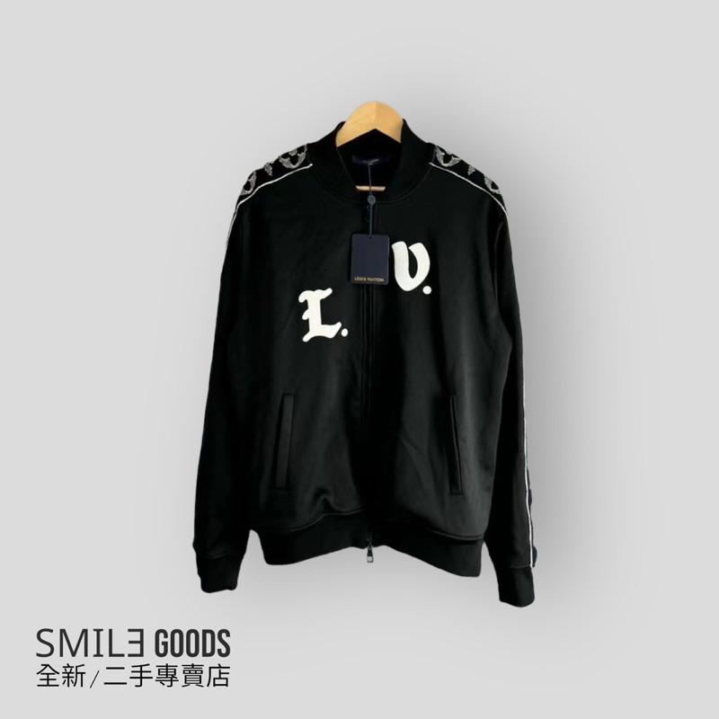 [SMILE] Louis Vuitton LV黑色串標刺繡字母拉鍊夾克