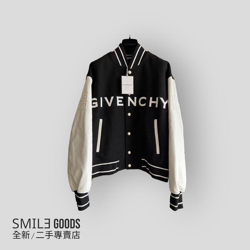 [SMILE] 紀梵希 Givenchy 黑白拼接皮袖棒球服外套