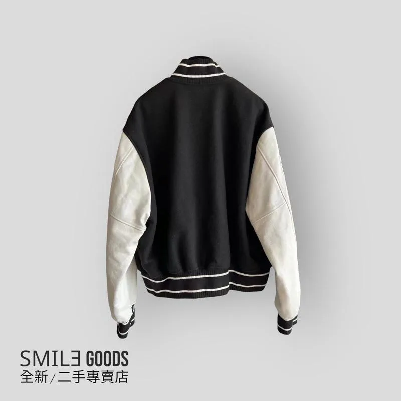 [SMILE] 紀梵希 Givenchy 黑白拼接皮袖棒球服外套