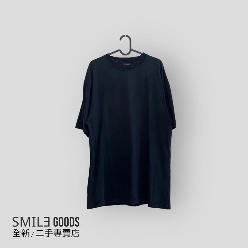 [SMILE] BALENCIAGA 黑色做舊背後水鑽字母短袖