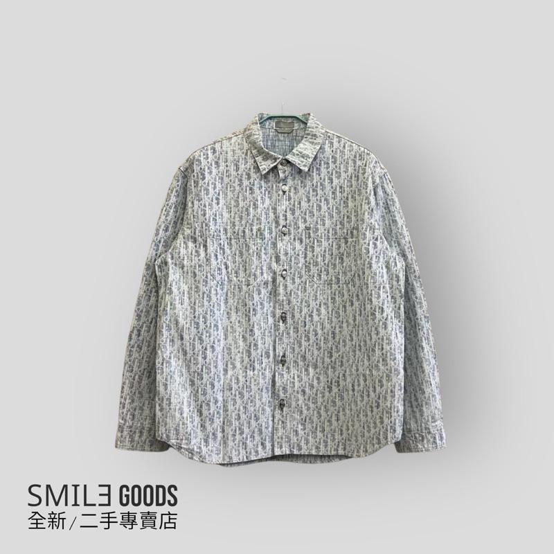 [SMILE] DIOR 藍色滿logo牛仔襯衫