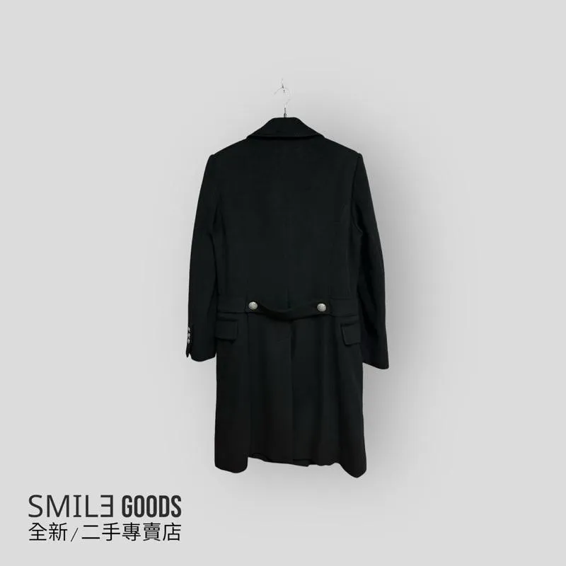 [SMILE] balmain 山羊絨雙排銀扣大衣
