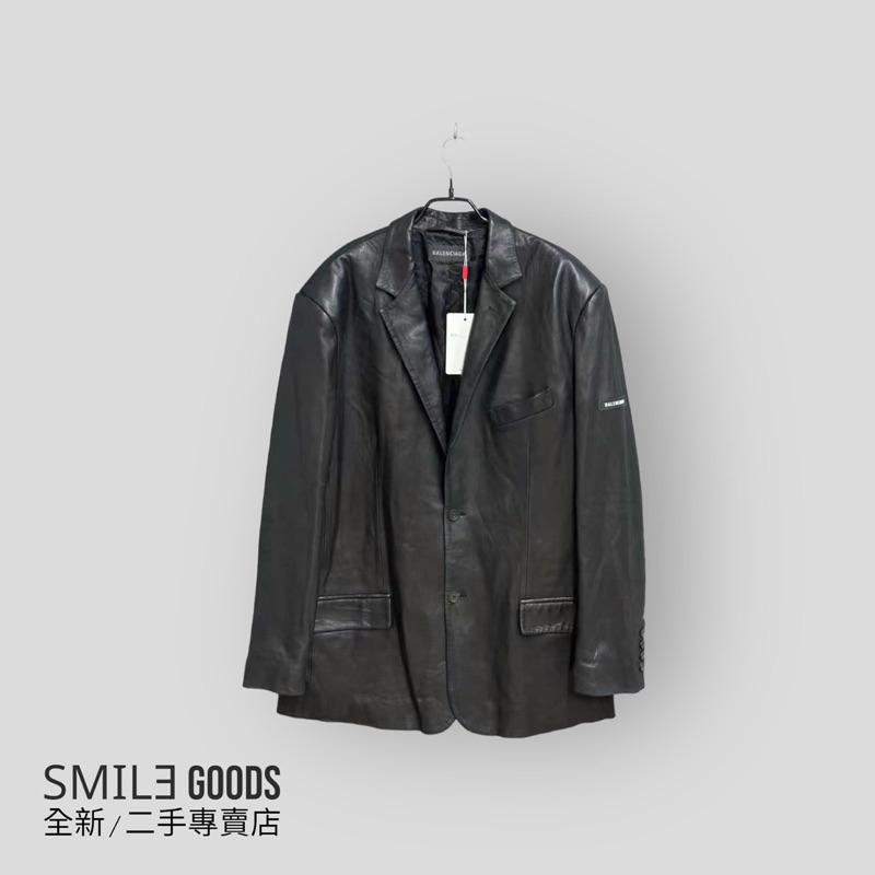 [SMILE] Balenciaga 貓抓做舊袖標羊皮外套