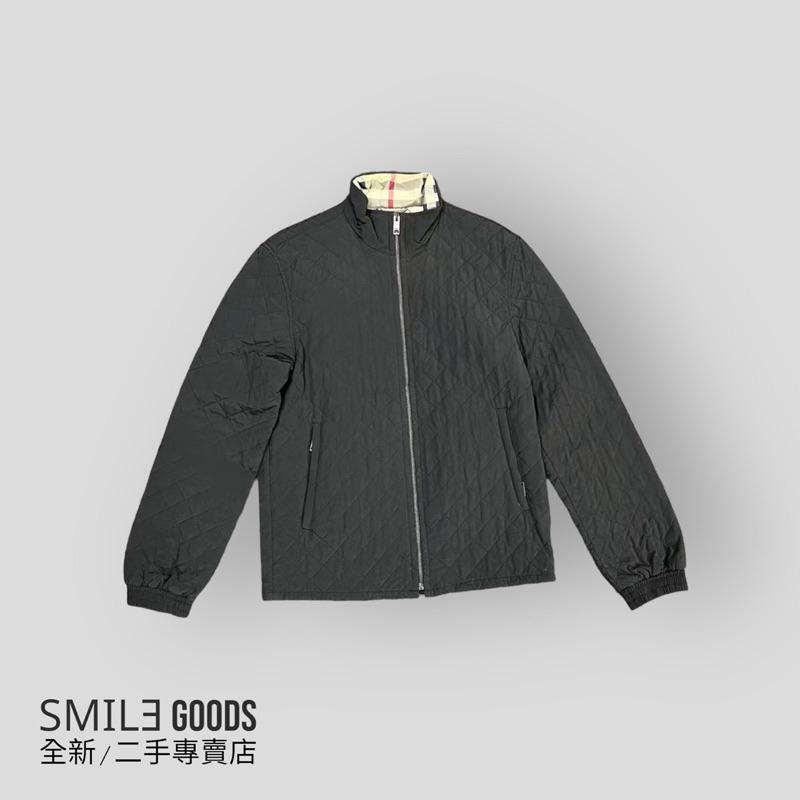 [SMILE] Burberry 菱形格立領棉服 黑色