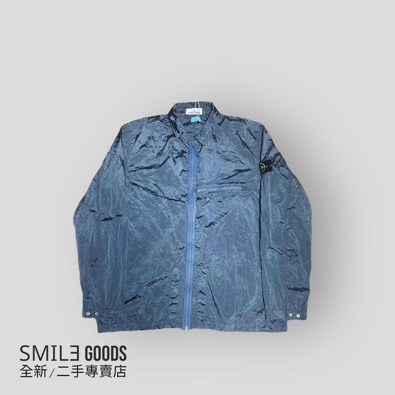 [SMILE] 石頭島 Stone Island 23SS 暗夜藍 金屬尼龍衝鋒衣