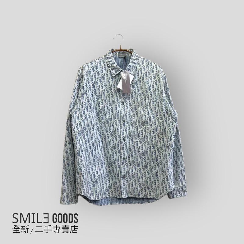 [SMILE] DIOR 藍色滿logo牛仔襯衫夾克