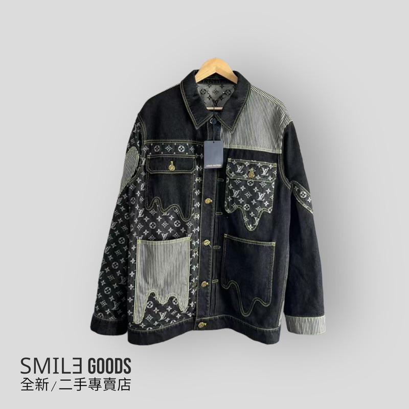 [SMILE] Louis Vuitton LV Nigo黑灰解構拼接工裝牛仔夾克