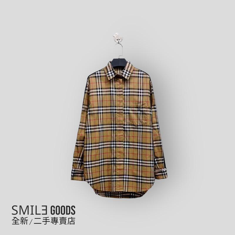 [SMILE] Burberry 側邊黑色絲綢紅線格紋襯衫