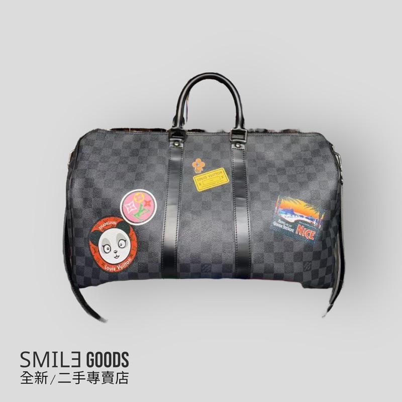 [SMILE] Lv Keepall 45黑棋盤格旅行包