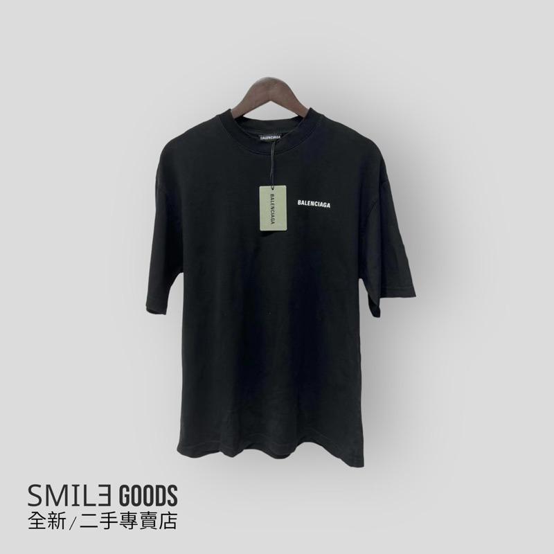 [SMILE] Balenciaga巴黎世家黑色前後logo短袖