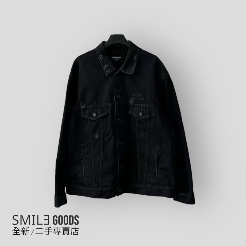 [SMILE] BALENCIAGA 巴黎世家FW22 3B SPORTS ICON刺繡logo牛仔夾克外套