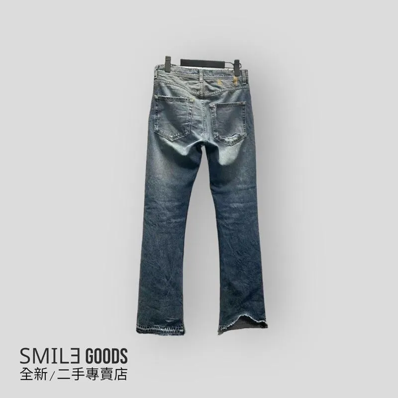 [SMILE] ERD Enfants riches deprimes erd 灼燒破壞褲腳破壞微喇叭藍色水洗牛仔褲