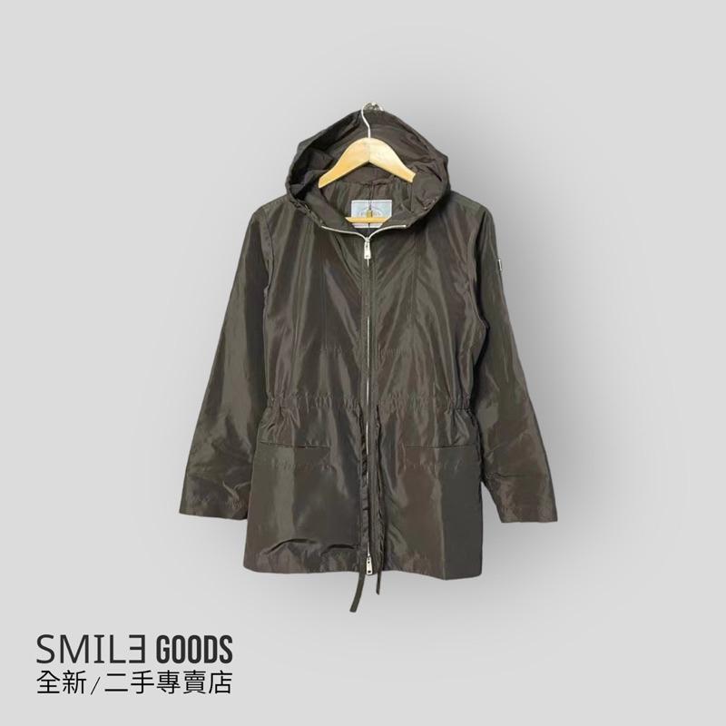 [SMILE] Prada 黑色長款三角標拉鍊夾克