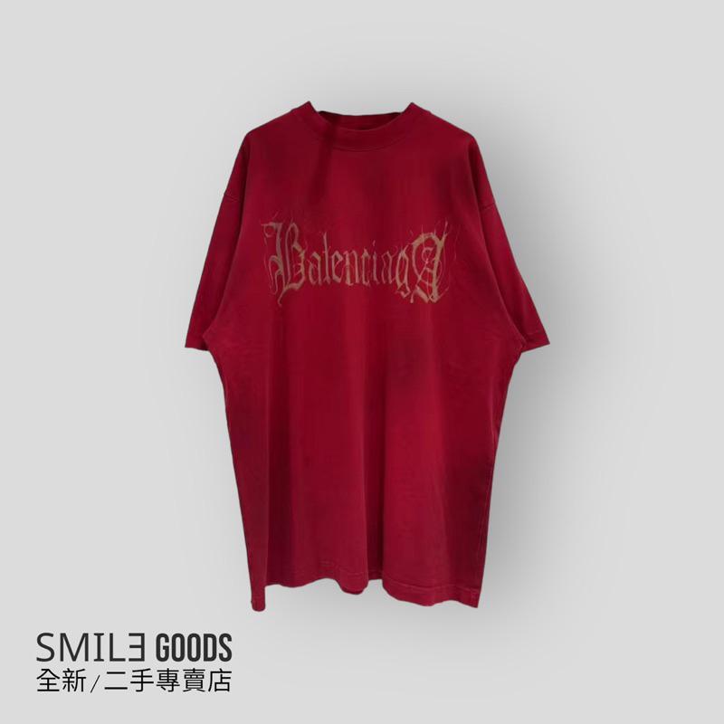 [SMILE] Balenciaga 紅色火焰梵文 短袖