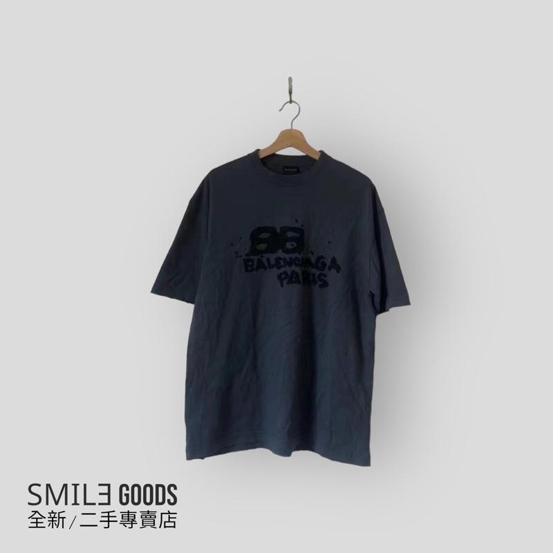 [SMILE] Balenciaga 巴黎世家 潑墨字母印花短袖